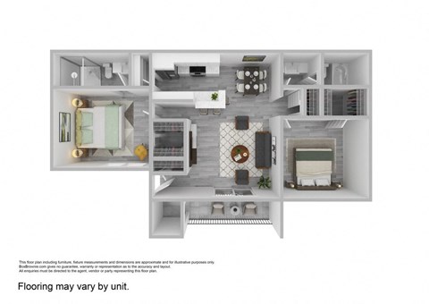 2x2B Two Bedroom Two Bathroom at River Oaks Apartments